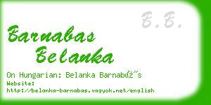 barnabas belanka business card